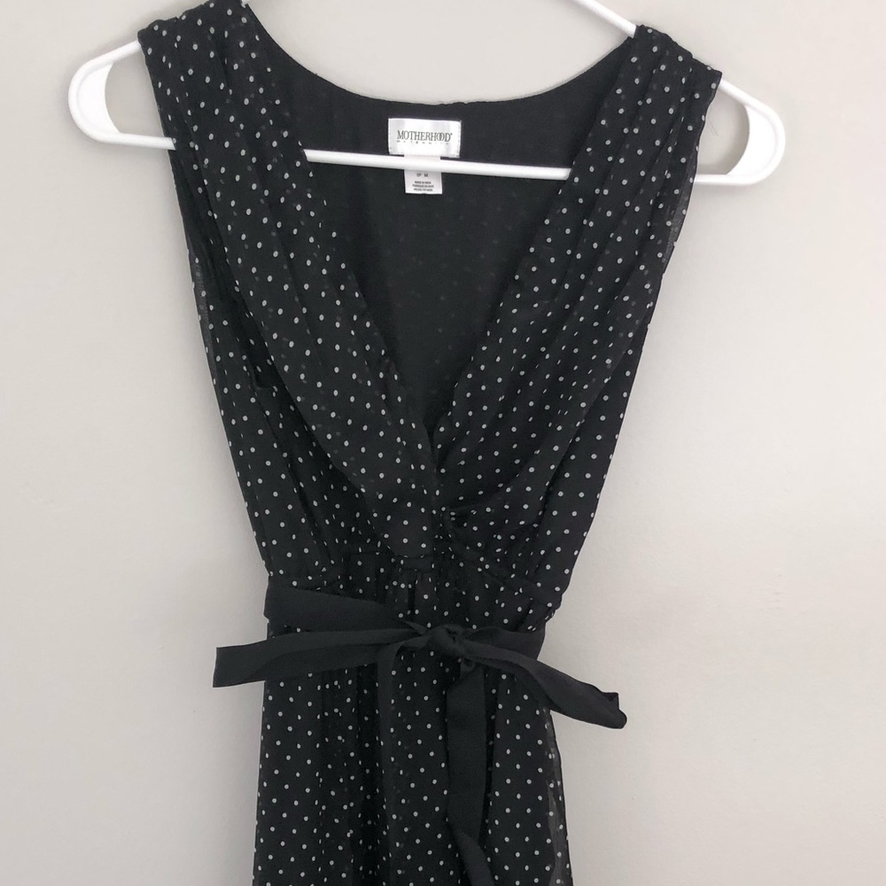 Black Polka Dot - Maternity Dress